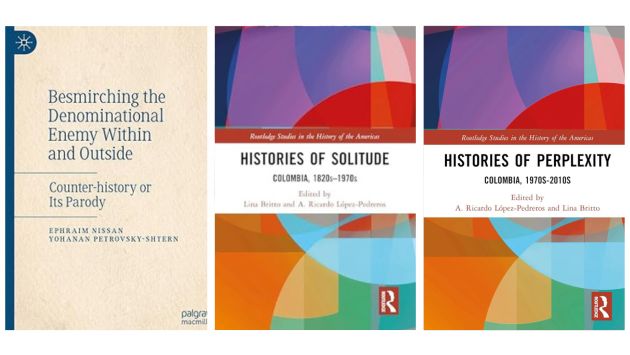 Features book cover from most recent faculty books; also featured on History's own Faculty Books webpage