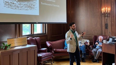 Prof. Immerwahr speaking at the Ice Cream Lecture