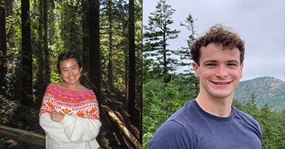 Undergraduates Carter Popkin and Joanna Hou