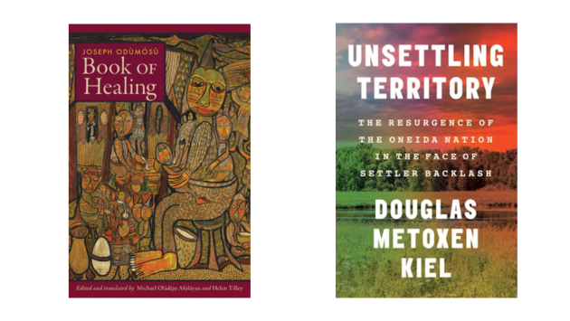 Features book cover from most recent faculty books; also featured on History's own Faculty Books webpage