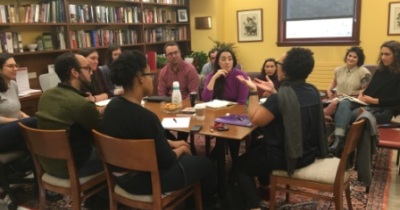Professor Maria Fuentes with graduate students
