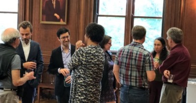 History faculty enjoy a department event