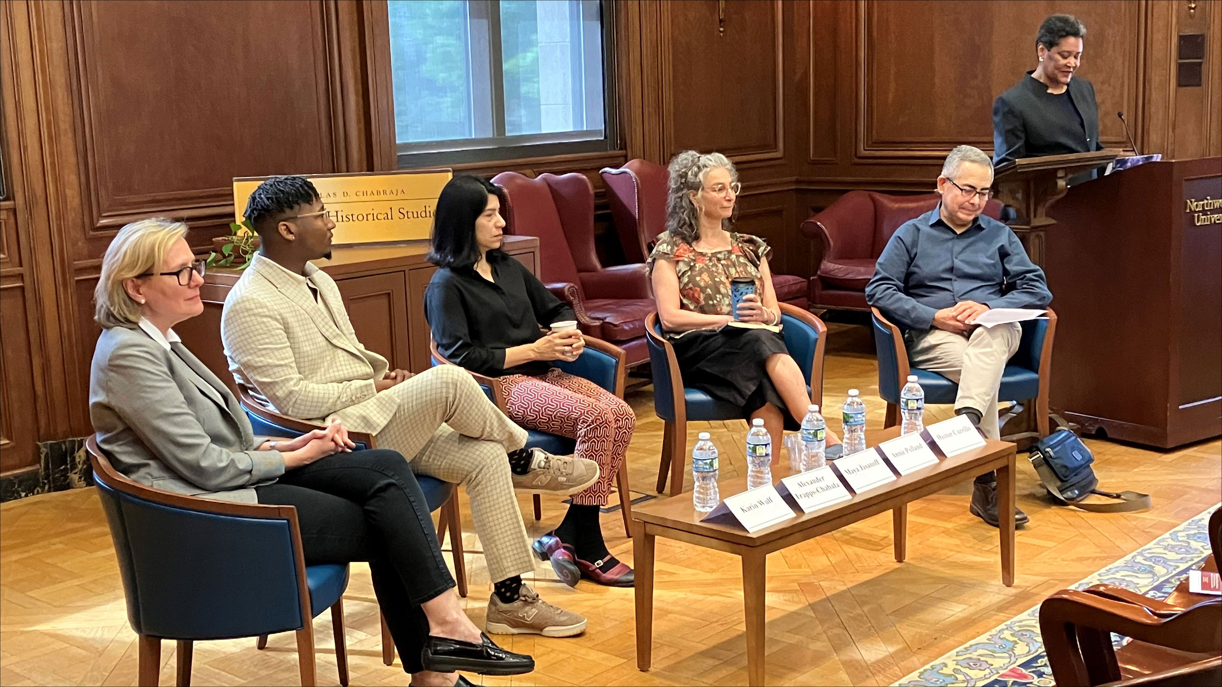 Panel of speakers in Harris 108