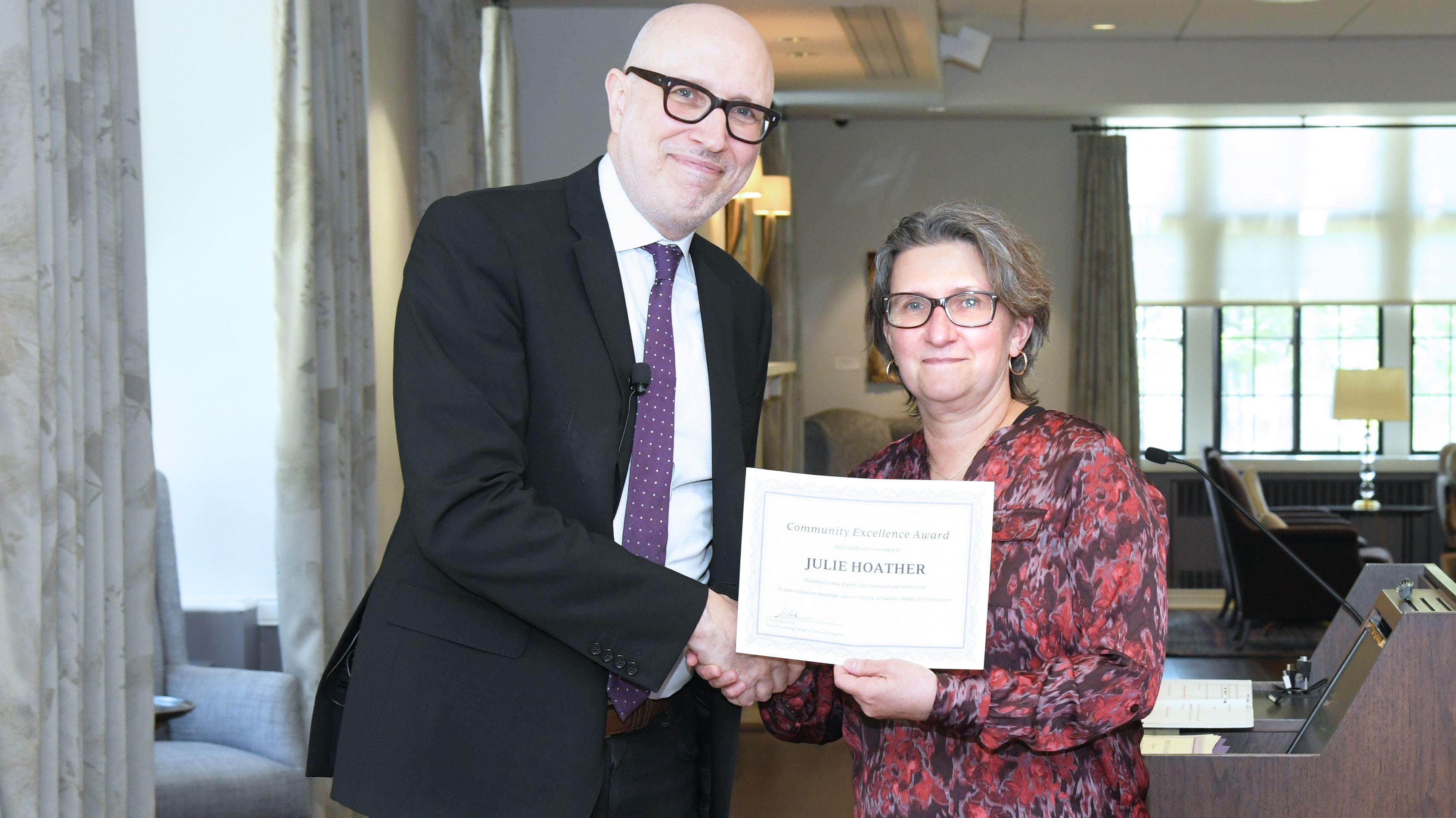 Julie Hoather and Dean Adrian Randolph