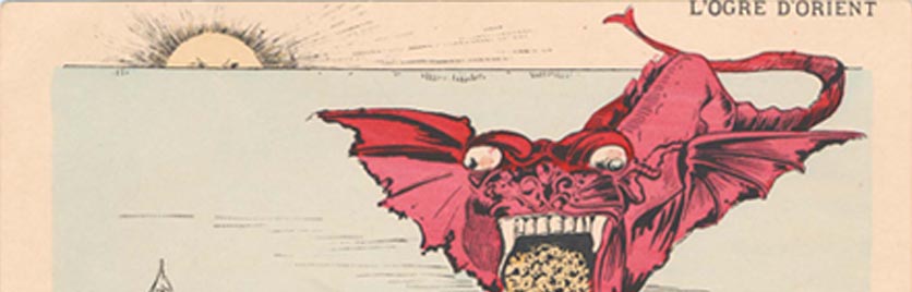 T. Bianco, "L'ogre d'Orient," c. 1900. Postcard, public domain.
